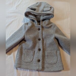 Toddler Girls Old Navy Grey Hooded Winter Coat Size 18-24 Months